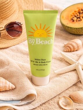 By the Beach Face & Body Cream Melon Daze SPF 30 6 oz Broad Spectrum Sunscreen